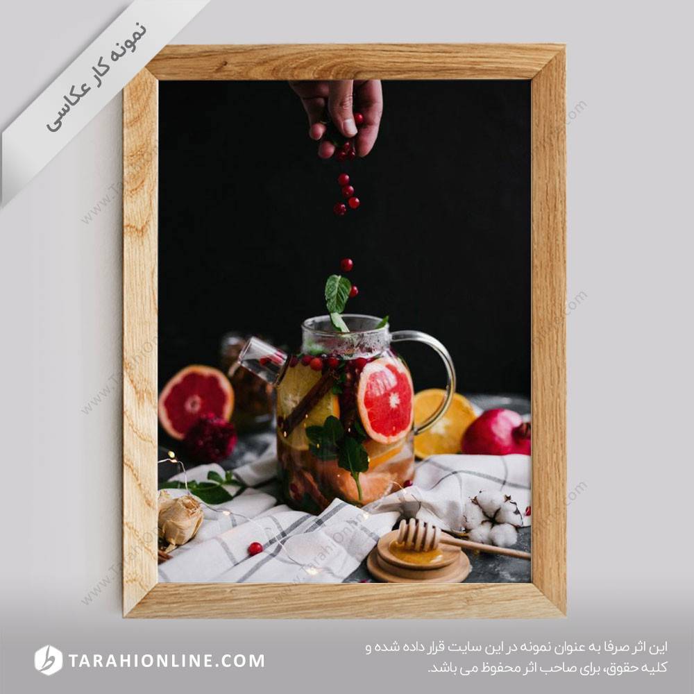 عکاسی از نوشیدنی ها - آب میوه طبیعی